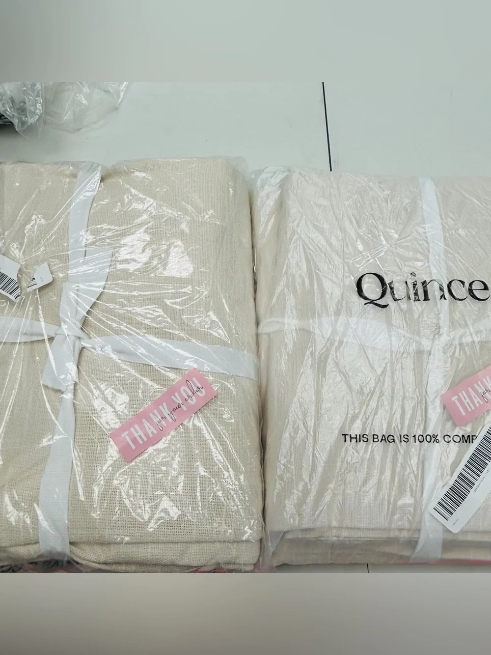 QUINCE Set Of 2 48x84 Cotton Slub Curtains Natural 9354